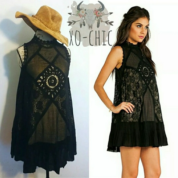 $118 NWT M Free People Mini Top Dress - Picture 1 of 5